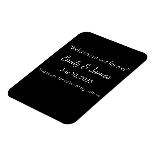 Minimalist Black Cat Silhouette  マグネット (左側)