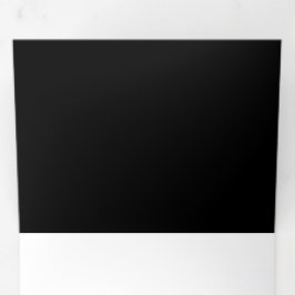 Minimalist Black Cat Silhouette  三つ折り招待状