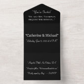 Minimalist Black Cat Silhouette|結婚式の招待状 オールインワン招待状 (内側)