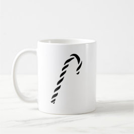 Minimalist Black Christmas Candy cane コーヒーマグカップ