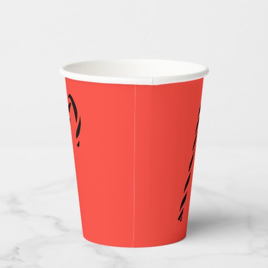 Minimalist Black Christmas Candy cane 紙コップ (右)