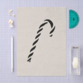 Minimalist Black Christmas Candy cane 薄葉紙 (クラフト)