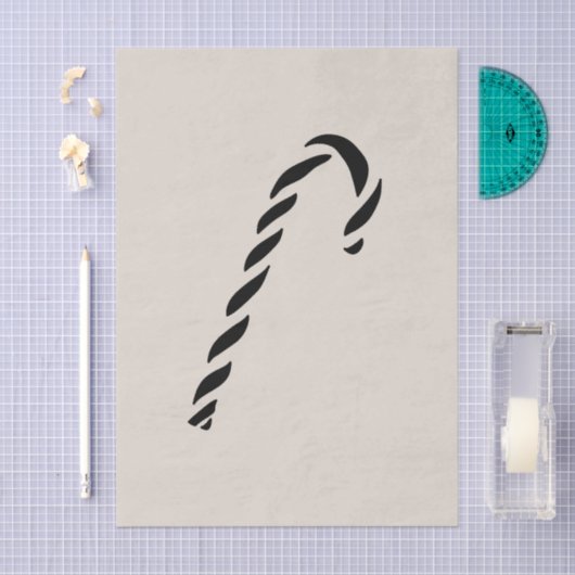 Minimalist Black Christmas Candy cane 薄葉紙 (クラフト)