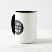 Minimalist Black Circle Logo Modern Brand Design マグカップ (正面左)