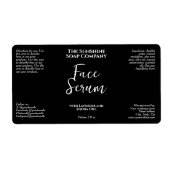 Minimalist Black Dropper Bottle Label ラベル (正面)