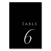 Minimalist Black Elegant Modern Wedding  テーブルナンバー (正面)