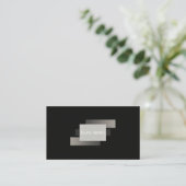 Minimalist Black Geometric Overlap Abstract Modern 名刺 (スタンド正面)