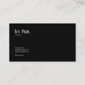 Minimalist Black Geometric Overlap Abstract Modern 名刺 (裏面)