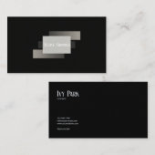 Minimalist Black Geometric Overlap Abstract Modern 名刺 (正面/裏面)