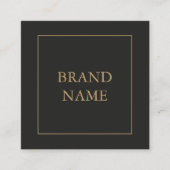 Minimalist Black Gold Luxury Geometric Realtor スクエア名刺 (正面)