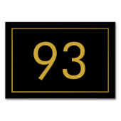 Minimalist Black Gold Text Restaurant  テーブルナンバー (正面)
