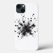 Minimalist Black Ink Splash Phone Case - Modern  Case-Mate iPhoneケース (裏面)