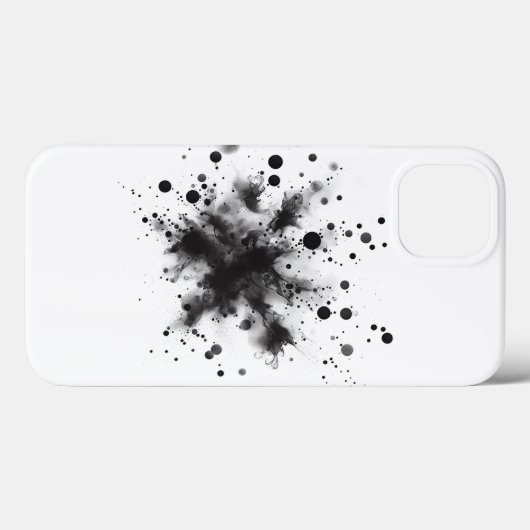 Minimalist Black Ink Splash Phone Case - Modern  Case-Mate iPhoneケース (裏面 (横))