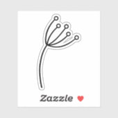 Minimalist Black Line Art シール (シート)