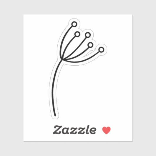 Minimalist Black Line Art シール (シート)