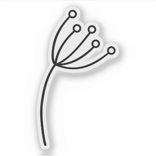 Minimalist Black Line Art シール (正面)