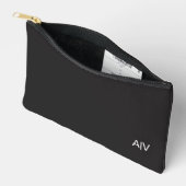 Minimalist Black Monogram アクセサリーポーチ (見開き)