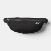 Minimalist Black Monogram ファニーパック (レイダウン)