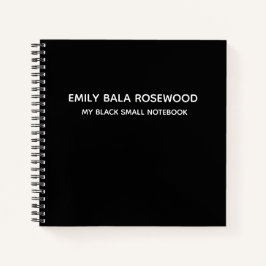 Minimalist Black Monogram Name Design ノートブック