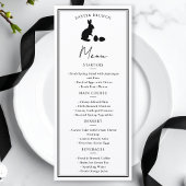 Minimalist Black On White Bunny Modern Easter Menu メニュー