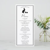 Minimalist Black On White Bunny Modern Easter Menu メニュー (スタンド正面)