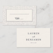 Minimalist Black Polka Dots プレイスカード (正面/裏面)