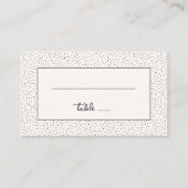 Minimalist Black Polka Dots プレイスカード (正面)