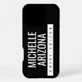 Minimalist Black Professional Modern iPhoneケース (裏面)