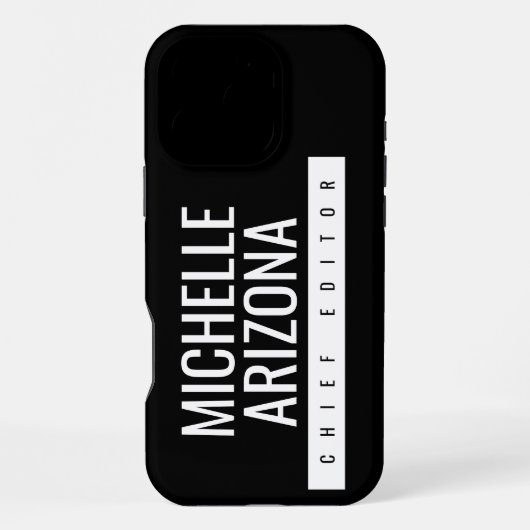 Minimalist Black Professional Modern iPhoneケース (裏面)