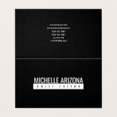 Minimalist Black Professional Modern Premium Linen 名刺 (外部フラット)