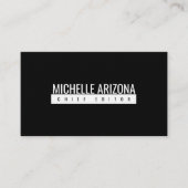 Minimalist Black Professional Modern Premium Linen 名刺 (正面)