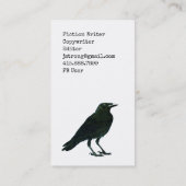 Minimalist Black Raven Writer 名刺 (裏面)