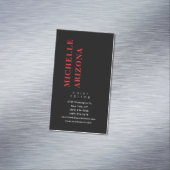Minimalist Black Red & White Professional Modern マグネット名刺 (インサイチュ)