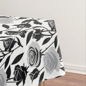 Minimalist Black Roses With Light Gray Stems  テーブルクロス (インサイチュ)