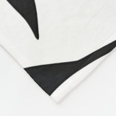 Minimalist Black Roses With Light Gray Stems  フリースブランケット (角)