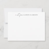 Minimalist Black Script and Serif Note Card ノートカード (正面)