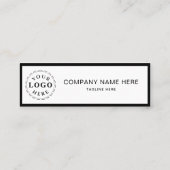 Minimalist Black Script QR White Calling Card コーリングカード (裏面)