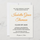 Minimalist Black Serif Typography Class of 2026 招待状 (正面)