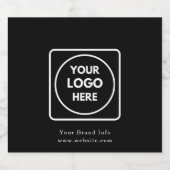 Minimalist Black Sparkling Wine Label | Custom スパークリングワインラベル (シングルラベル)