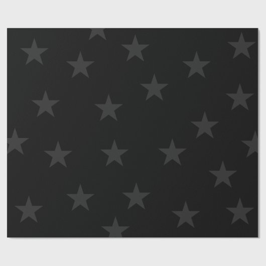 Minimalist Black Star Wrapping Paper ラッピングペーパー (フラット)