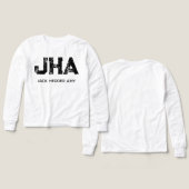 MINIMALIST BLACK THREE LETTER MONOGRAM NAME WHITE (デザイン 正面＆背面)