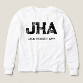 MINIMALIST BLACK THREE LETTER MONOGRAM NAME WHITE (デザイン正面)