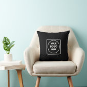 Minimalist Black Throw Pillow | Custom Business  クッション (椅子)