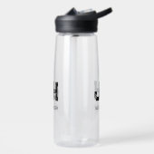 MINIMALIST BLACK TWO LETTER MONOGRAM NAME CLEAR ウォーターボトル (左面)