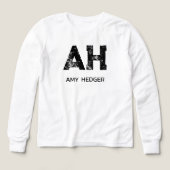 MINIMALIST BLACK TWO LETTER MONOGRAM NAME WHITE (デザイン正面)