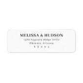 Minimalist Black Typographic ラベル (正面)