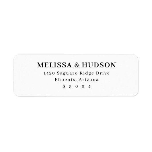 Minimalist Black Typographic ラベル (正面)