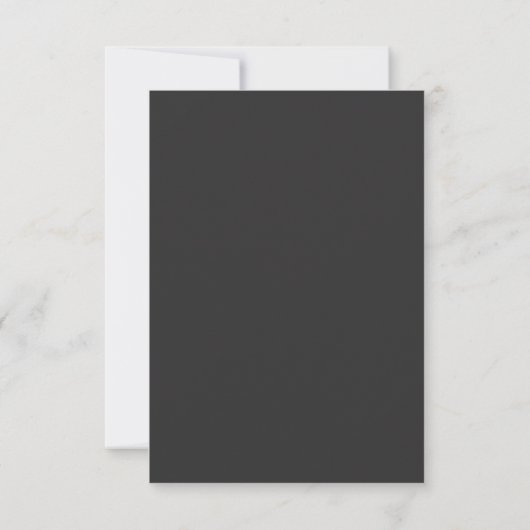  Minimalist Black Wedding QR code Invitation card 招待状 (裏面)