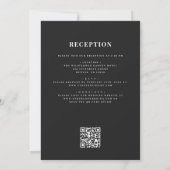 Minimalist Black White All in One QR Code Wedding 招待状 (裏面)