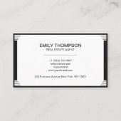 Minimalist Black White Art Deco Logo 名刺 (裏面)